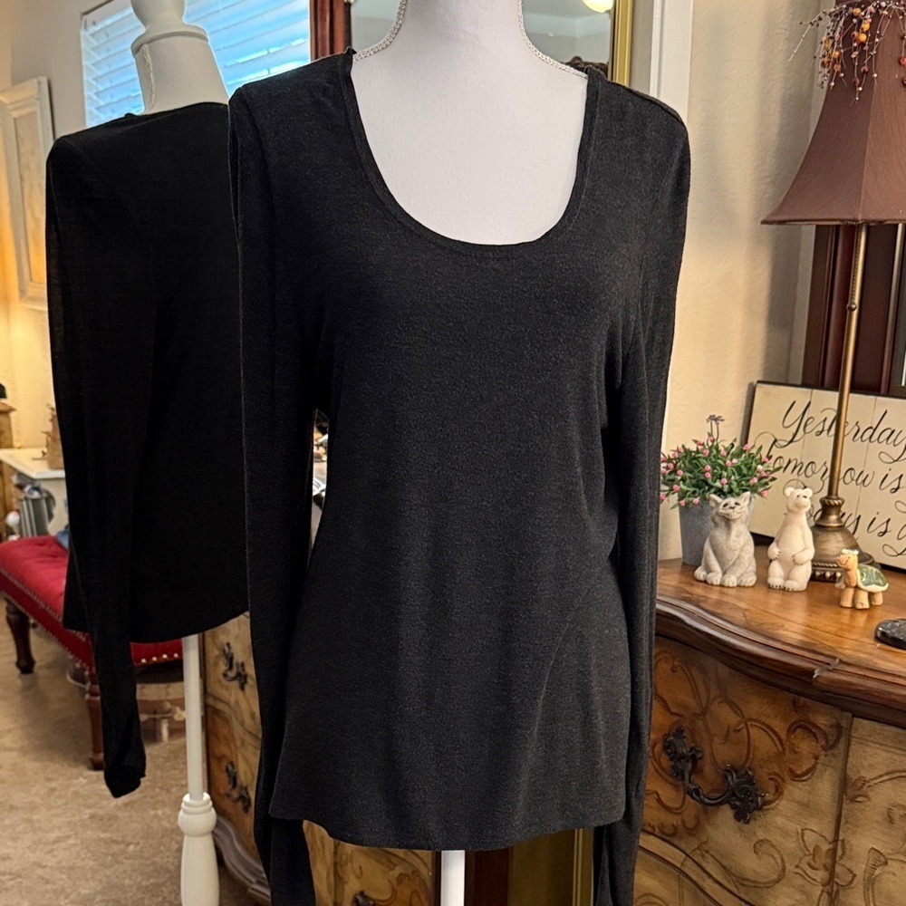 Eileen Fisher Classic Black Long Sleeve Top